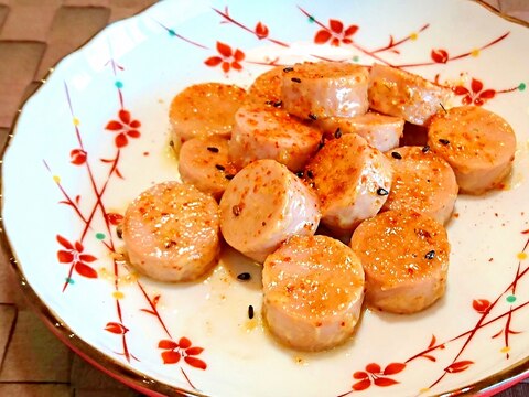 魚肉ソーセージのマヨ七味炒め